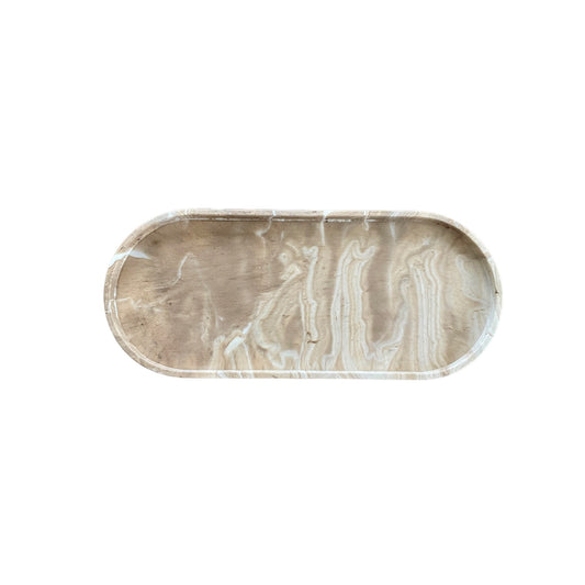 long latte marble tray