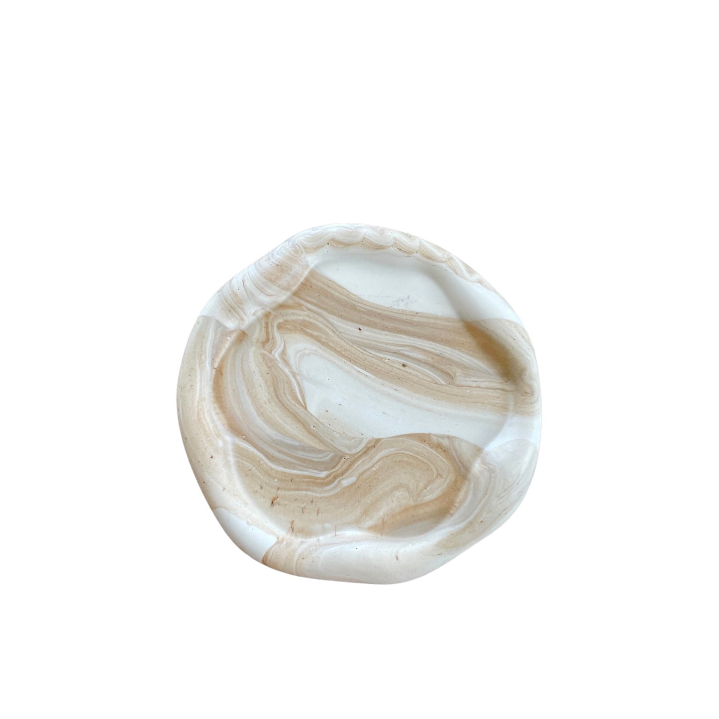 circle latte marble tray
